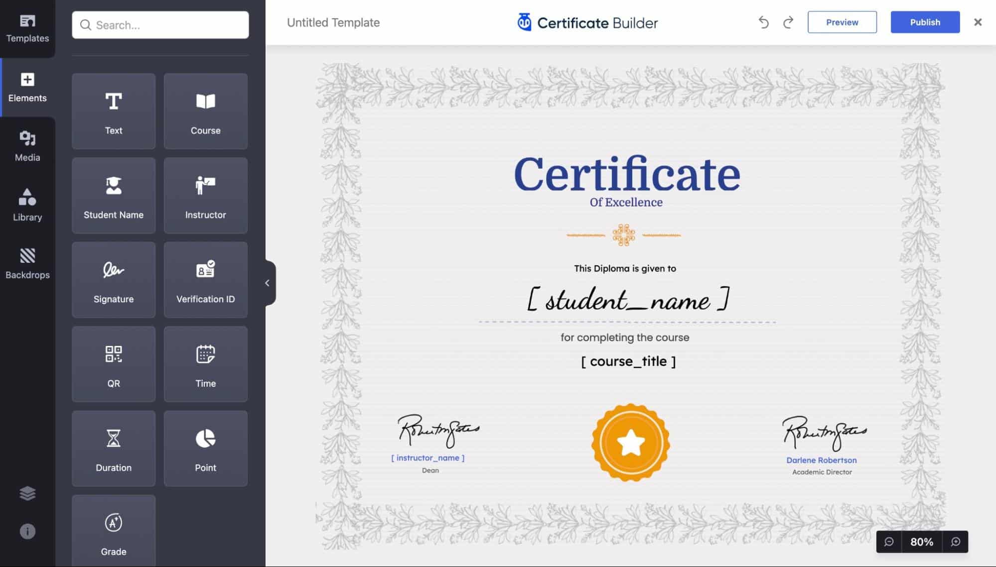Tutor LMS Certificate Builder