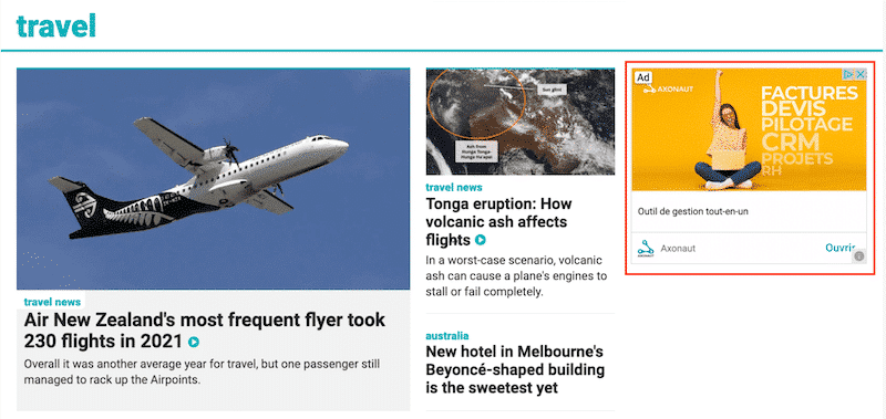 A popular media monetizing its site - Source: stuff.co.nz