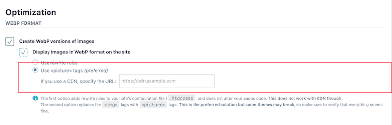 Adding Fallback automatically to WebP images - Source: Imagify