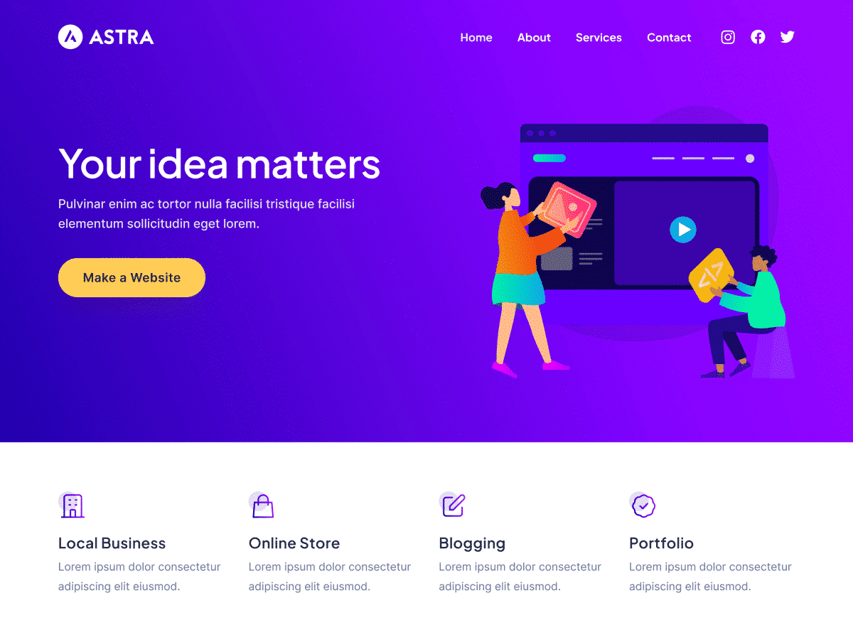 Astra theme - Source: WordPress.org