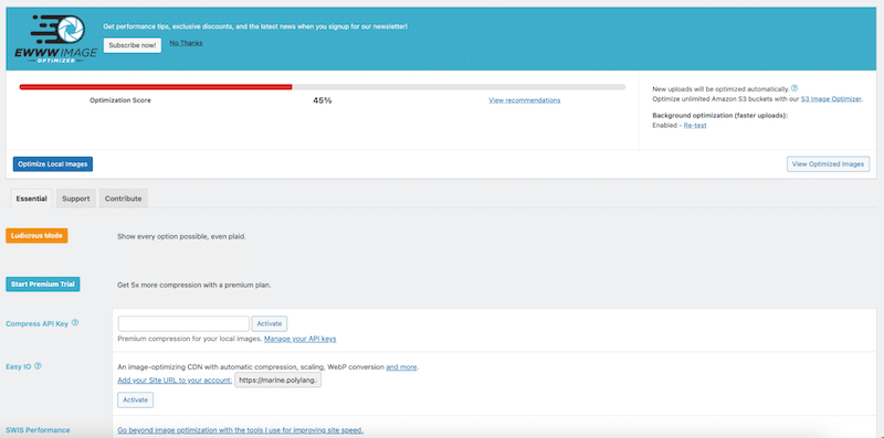 Bulk optimization progress - Source: EWWW