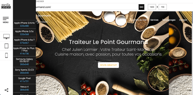 Checking if your e-commerce site is responsive or not - source: Responsive design checker