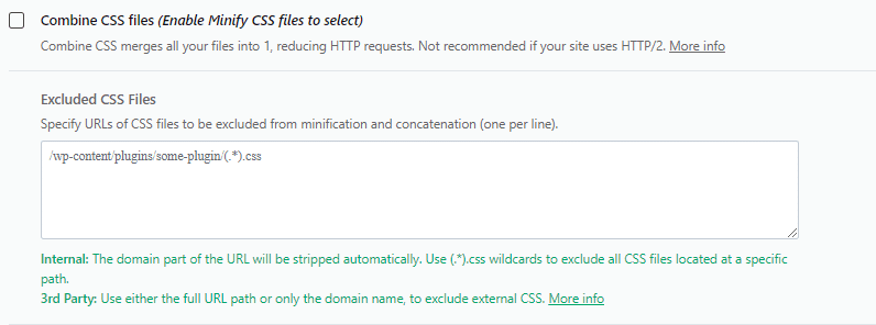The Combine CSS files feature is to be removed