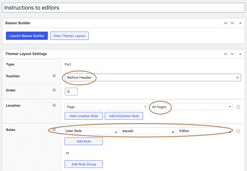 Conditional logic - Source: Beaver Builder
