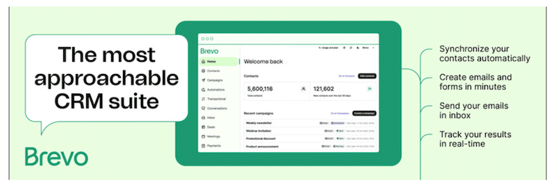 CRM + Newsletter plugin - Source: Brevo