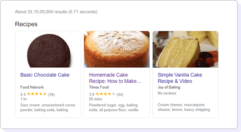 Example of a custom schema for recipes - Source: wpschema.com