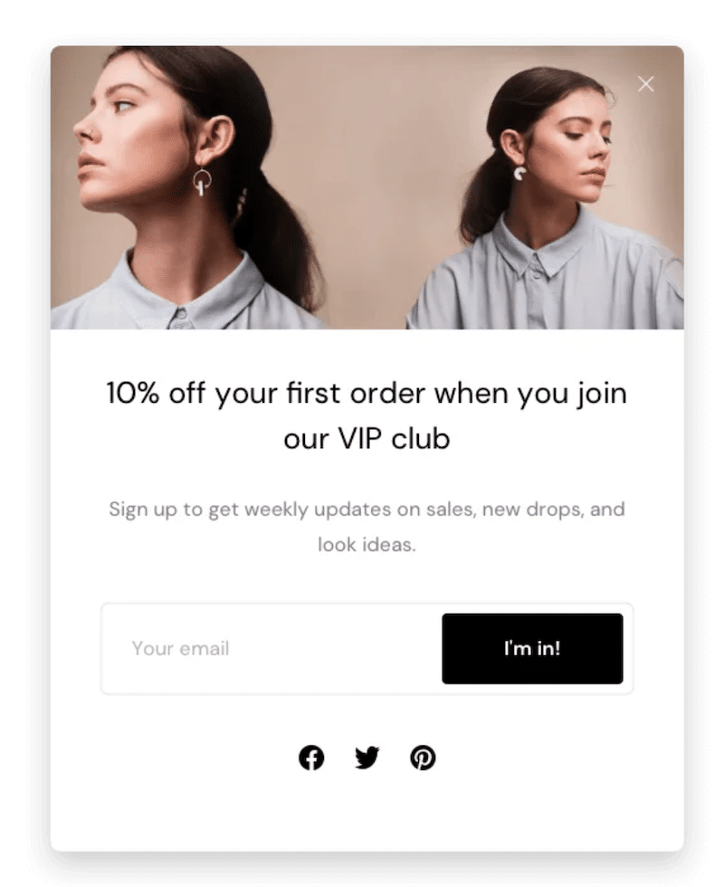 Example of a design that a newsletter plugin should offer - Source: Getsitecontrol