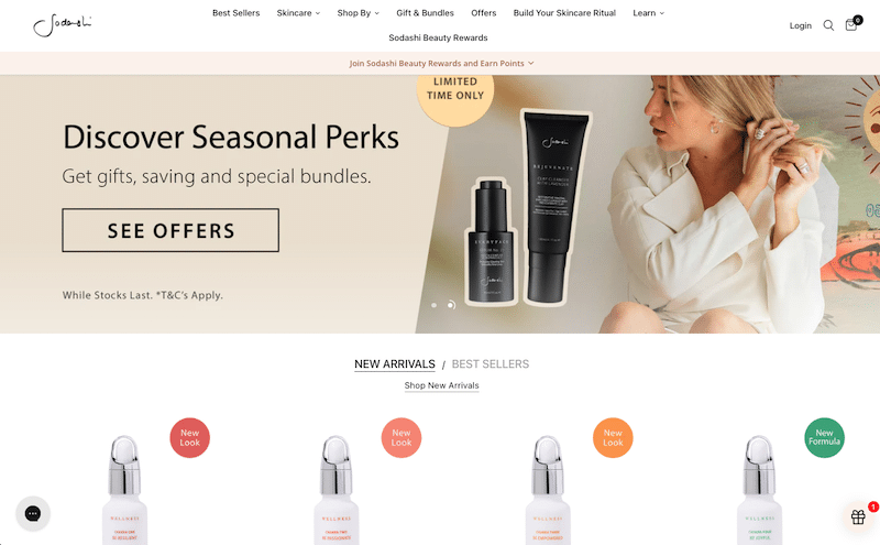 Example of an online store built with WooCommerce (the #1 shopping cart plugin for WordPress) - Source: Sodashi