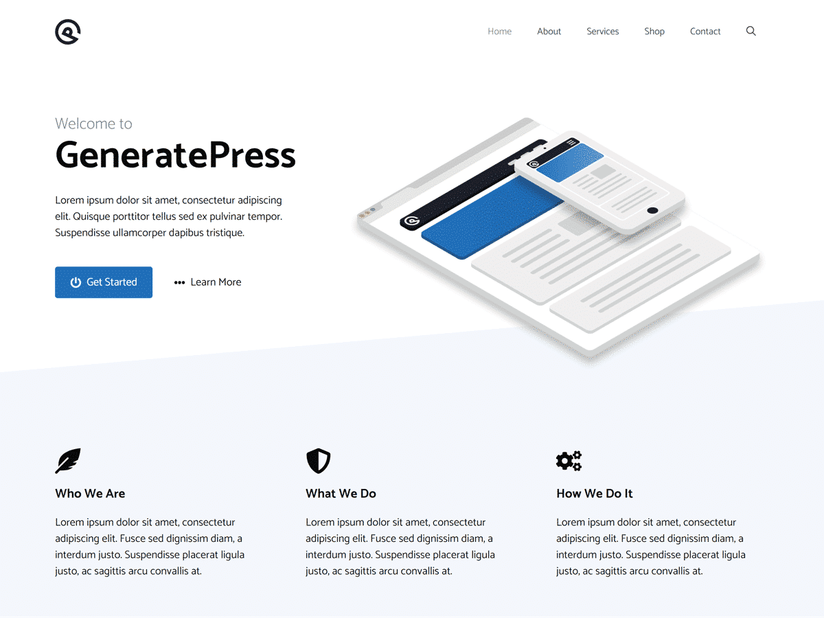 GeneratePress theme - Source: WordPress.org