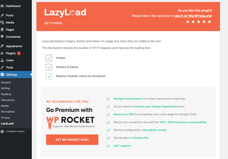 Indicating where to apply lazy loading - Source: LazyLoad by WP Rocket
