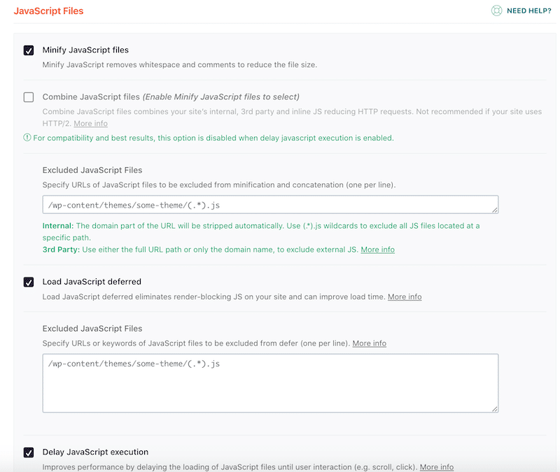 JS optimization - Source: WP Rocket