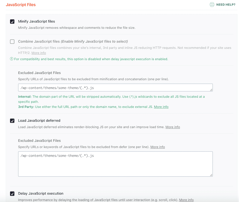 JS optimization - Source: WP Rocket