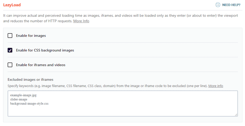 Lazy loading feature with WP Rocket - Source: WP Rocket