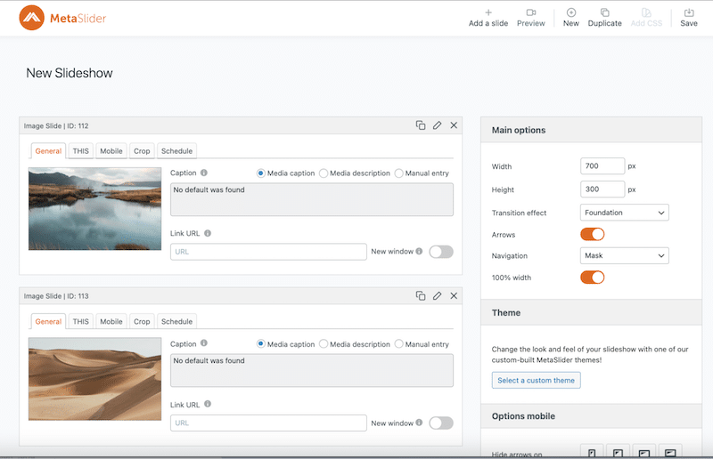 MetaSlider intuitive interface - Source: Metaslider
