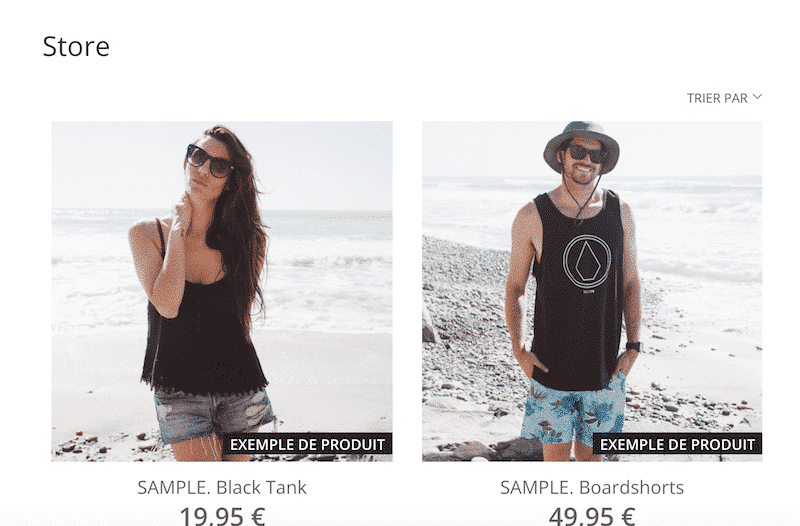 My frontend shop built with Ecwid