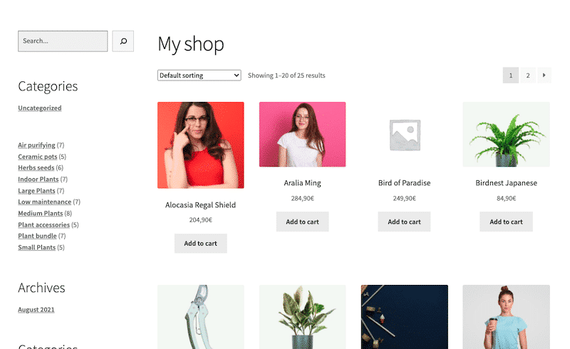 My online Store with WooCommerce and Storefront (for testing purpose)