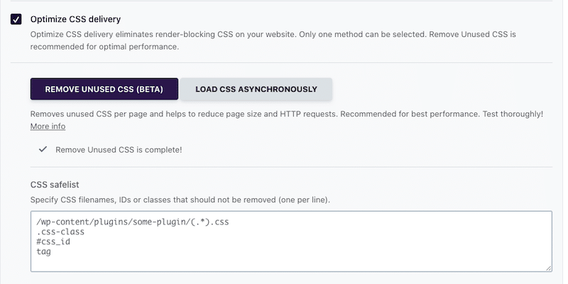 Optimize CSS delivery - Source: WP Rocket