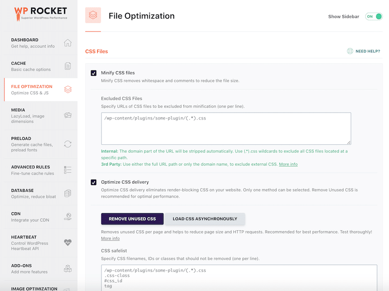 Optimize JS and CSS in one click directly from WordPress - Source: WP Rocket