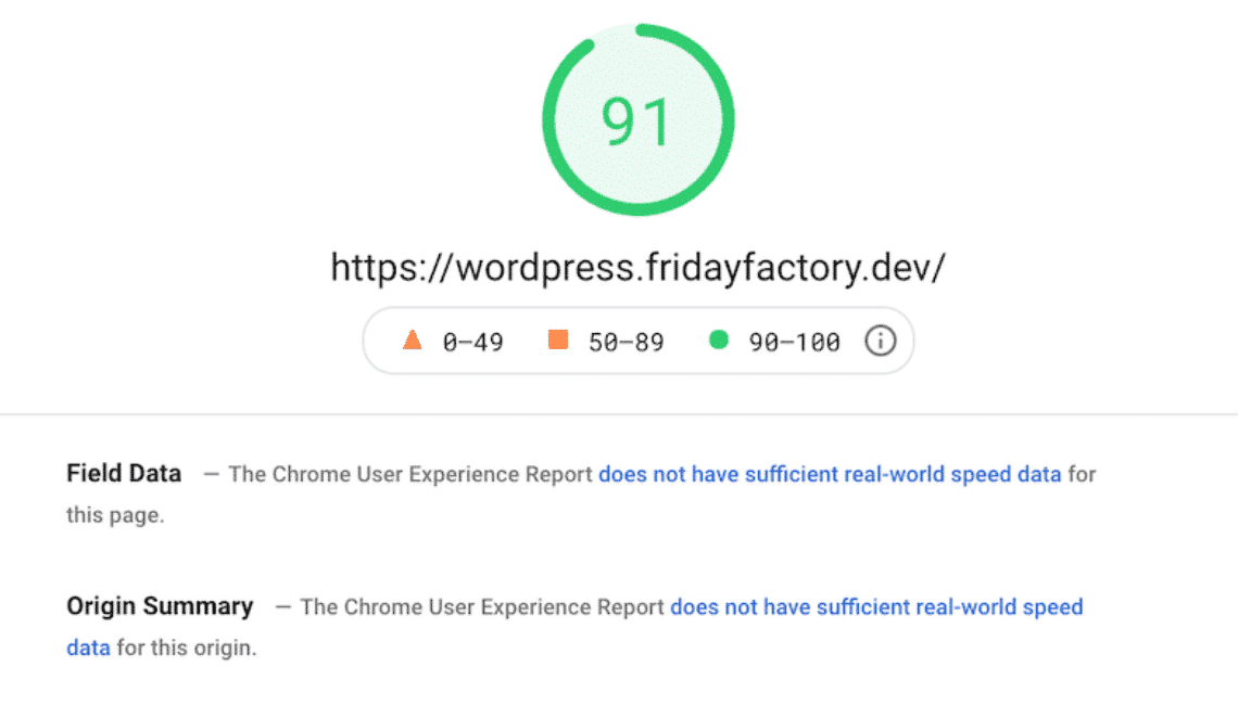 Page built with the WordPress editor and Astra activated - Source: PSI Mobile
