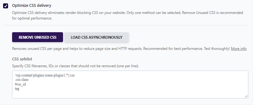 Remove Unused CSS - File Optimization
