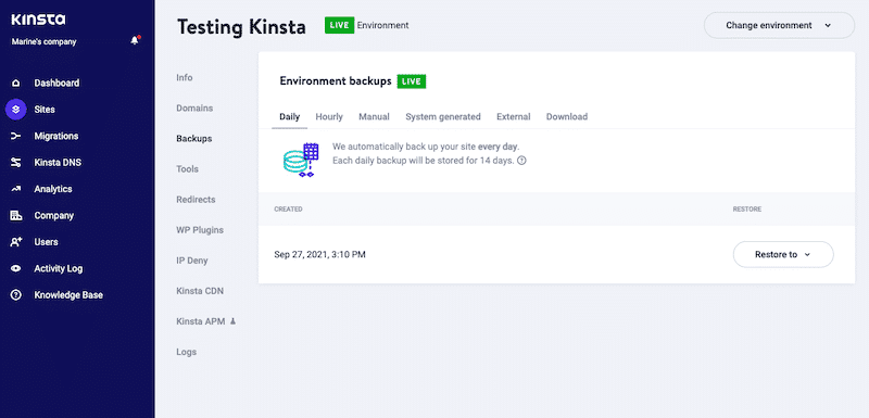 User-friendly and powerful Cpanel - Source: Kinsta