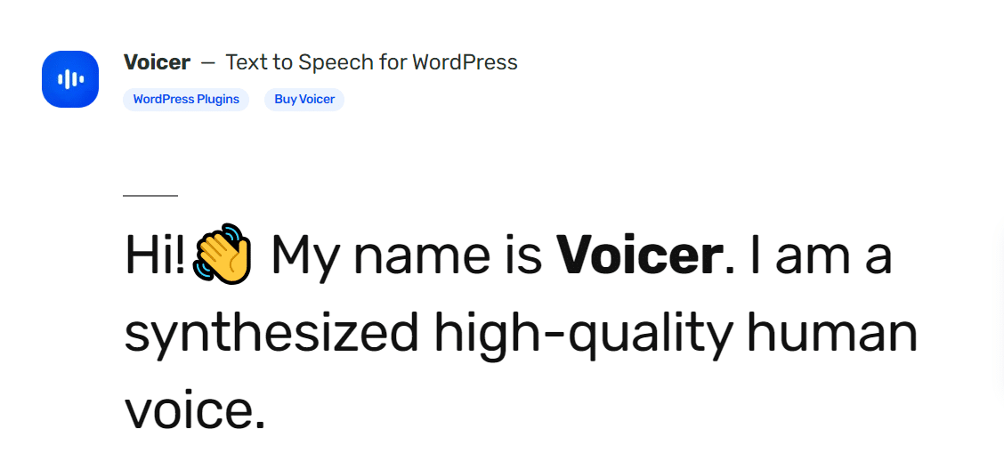 Voicer Banner – Source: Voicer