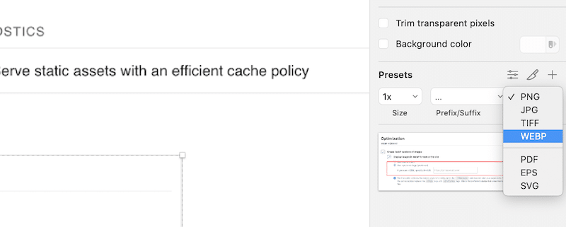 WebP export - Source: Sketch