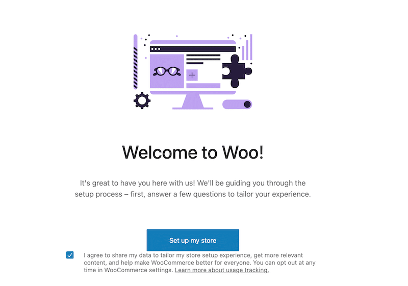 Wizard to launch your store - Source: WooCommerce wizard