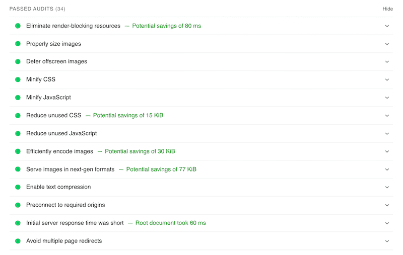 WP Rocket and Imagify have fixed the CSS, JS, Caching, and images-related issues flagged by Lighthouse - Source: PSI