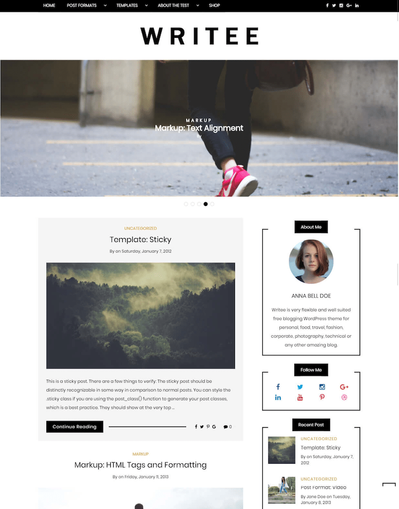 Writee demo - Source: Writee